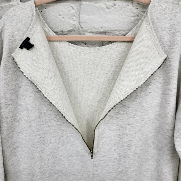 J Crew Sweatshirt Tunic Gray Back Zip Small - Picture 9 of 12
